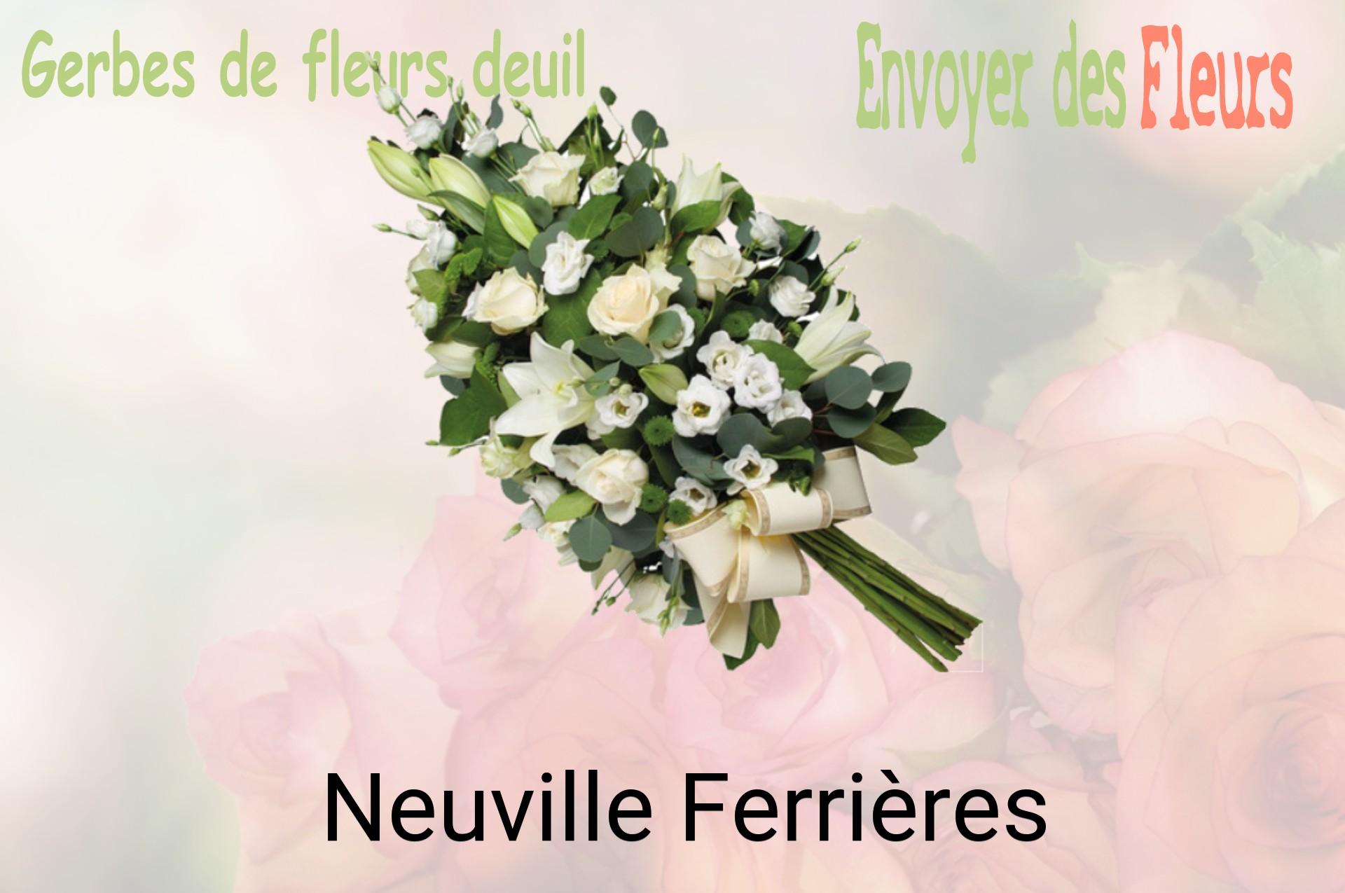 Gerbe de fleurs de deuil livrée à Neuville-Ferrières